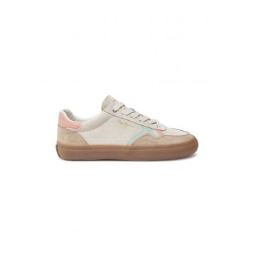 Sneakers Travis Retro PLS31586 Écru - Piele naturala