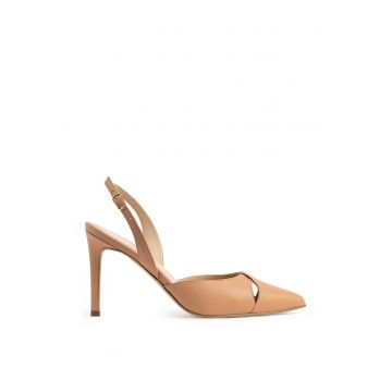 Pantofi dama  model 1496 piele nappa caramiziu