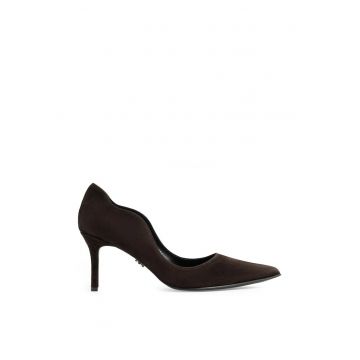 Pantofi dama  model 1531 piele velur maro