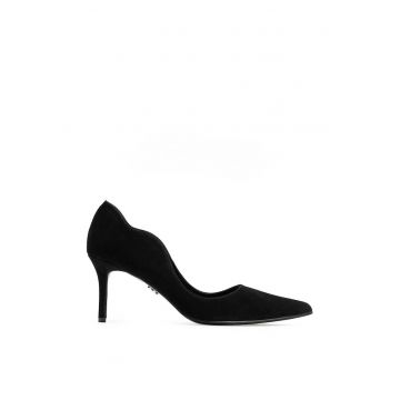 Pantofi dama  model 1531 piele velur negru
