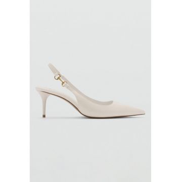 Pantofi slingback din piele ecologica cu varf ascutit