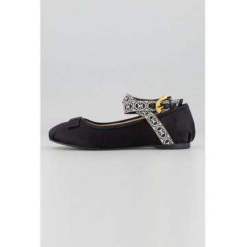 Balerini de satin cu funda Beatriz