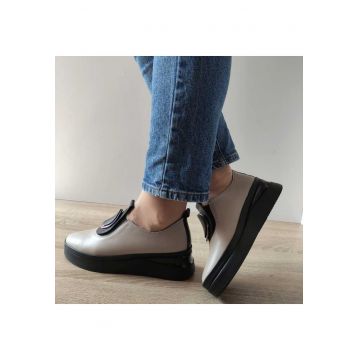 Pantofi Casual Dama  061 2450 Visione + Negru - Bej