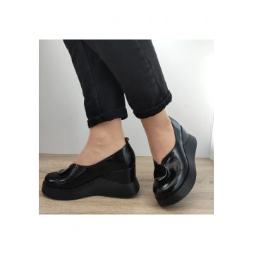 Pantofi Casual Dama  1444-3 Negri Lac - Black