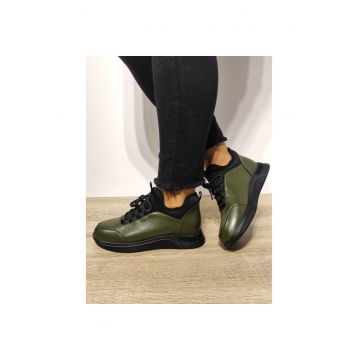 Pantofi Casual Dama  3757 Verde Kaki - Verde Kaki