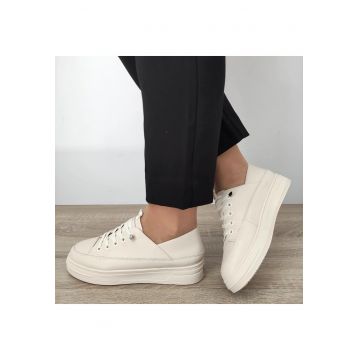 Pantofi Casual Dama  62250 Crem - Crem