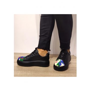 Pantofi Casual Dama  88135 Negri + Color - Negru
