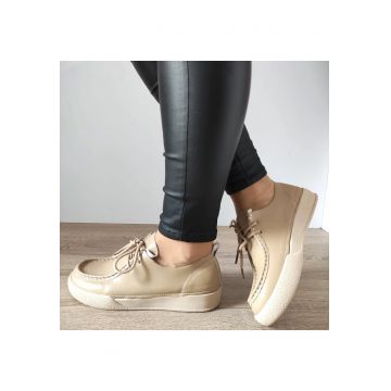 Pantofi Casual Dama  T23089 Apricot - 36 - Apricot