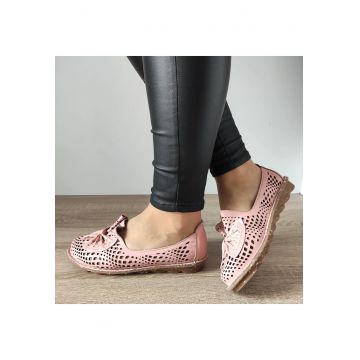 Pantofi Casual Perforati Dama  101122-1 Roz - Roz