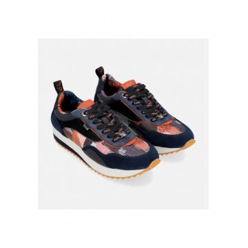 Pantofi dama  Palette navy - piele naturala si piele ecologica - bleuma3rin32`