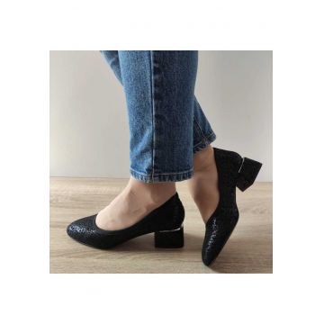 Pantofi Eleganti Dama  E1640 3004 Negri Imprimati - Black