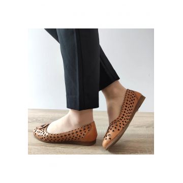 Pantofi Perforati Dama  103 Camel - 37 - Camel