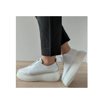Pantofi Perforati Dama  3324-1 Albi - Alb