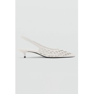 Pantofi slingback din piele ecologica