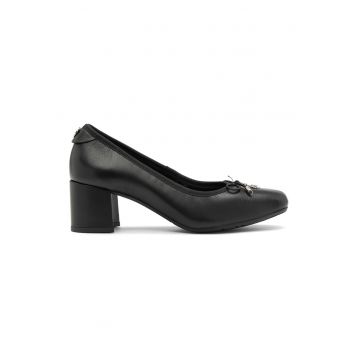 Pantofi de piele cu toc masiv Mija
