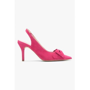 RYLKO - Pantofi slingback din piele intoarsa cu varf ascutit Phoebe