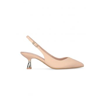 Pantofi din piele cu toc kitten
