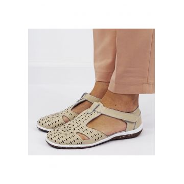 Balerini bej din piele naturala 5121 M5 17359