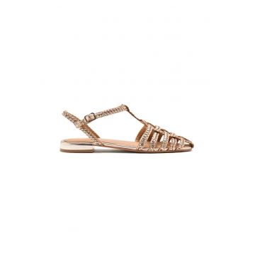 Balerini de piele cu model tesut Dighton