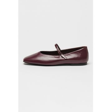 Balerini Mary Jane de piele