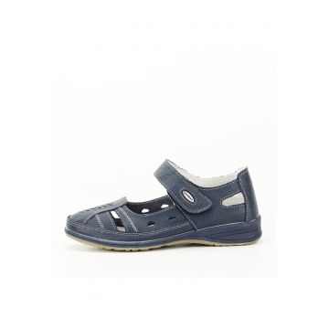 Balerini piele naturala Aurora bleumarin M5 5791