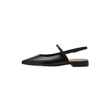 Balerini slingback de piele cu varf acsutit