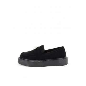 Mocasini negri din velur 6680 M2 15468