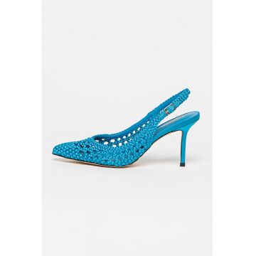 Pantofi cu aspect impletit si toc stiletto Elisa