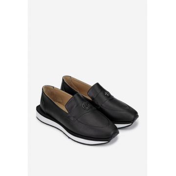 Pantofi dama din piele cu ornament