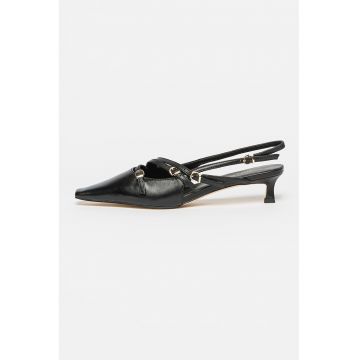 Pantofi de piele cu varf ascutit