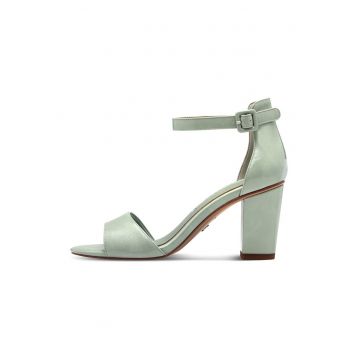 Pantofi de piele ecologica cu toc masiv