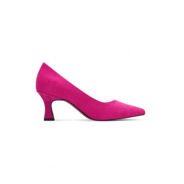 Pantofi de piele intoarsa sintetica cu varf ascutit