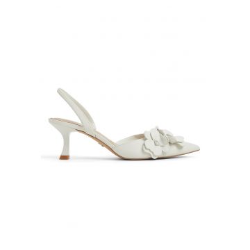 Pantofi din piele cu detalii florale Lilania