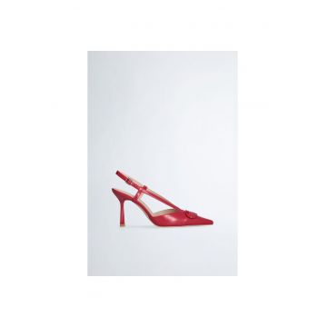 Pantofi din piele cu toc
