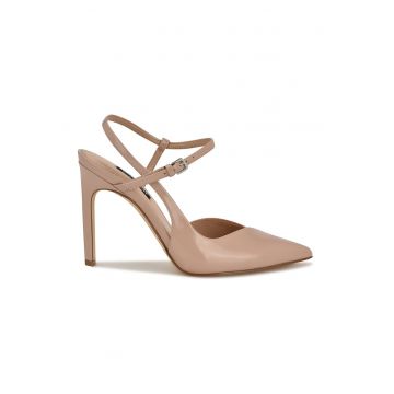 Pantofi din piele ecologica cu toc stiletto Franka