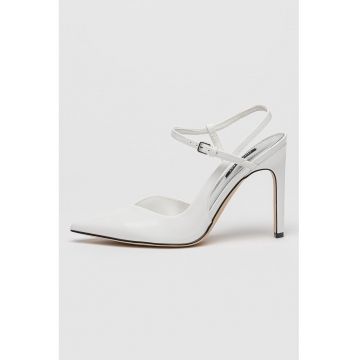 Pantofi din piele ecologica cu toc stiletto Franka