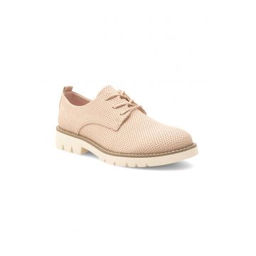Pantofi oxford dama -  302148 - Piele ecologica - Roz