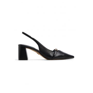 Pantofi slingabck de piele cu toc masiv Skeeper