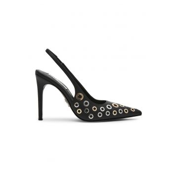 Pantofi slingback cu anouri - Auriu/Negru/Argintiu