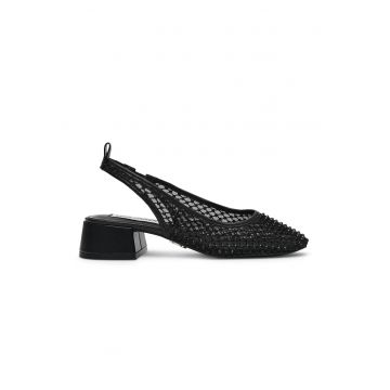 Pantofi slingback cu toc masiv
