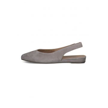 Pantofi slingback de piele intoarsa