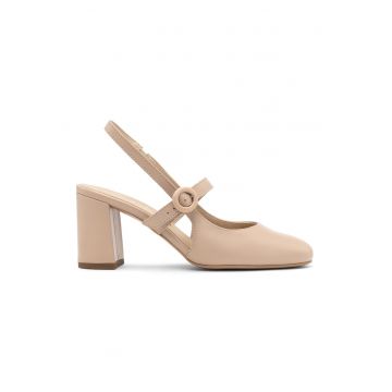 Pantofi slingback de piele