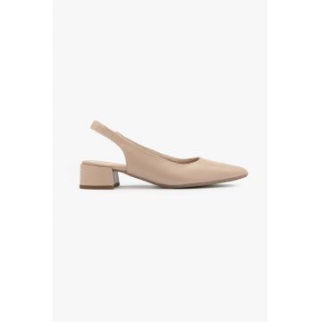 Pantofi slingback din piele