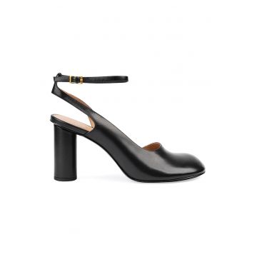 Pantofi slingback din piele cu toc