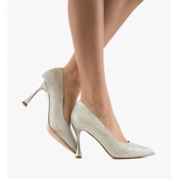 Pantofi stiletto dama Bridie Argintii