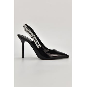 Pantofi stiletto slingback de piele