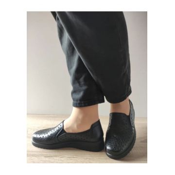 Pantofi Casual Perforati Dama  460006A 01-N Negri - Negru -