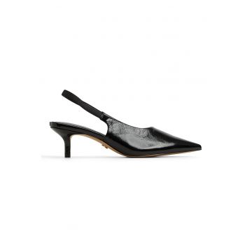 Pantofi de piele slingback cu toc kitten Oceweth