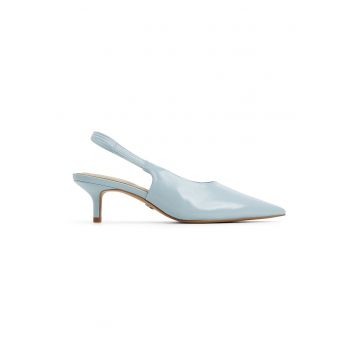 Pantofi de piele slingback cu toc kitten Oceweth
