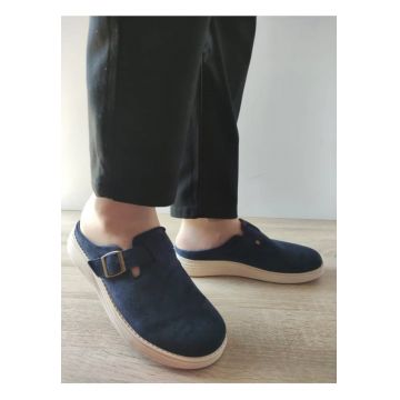 Saboti Casual Barbati  Y249 Albastri Velur - Albastru -